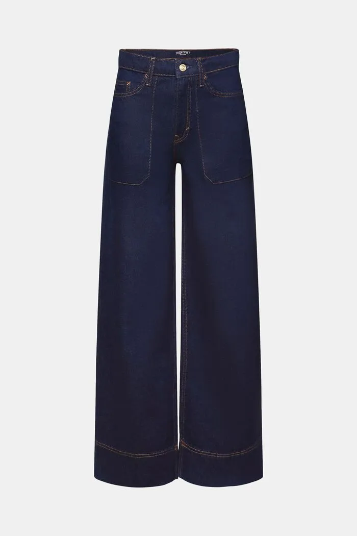 Esprit Retro Wide Leg Jeans In Blue Rinse