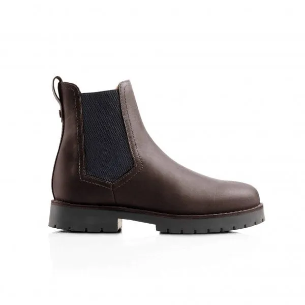 Fairfax & Favor Womens Sheepskin Boudica Chelsea Boot in Mahogany