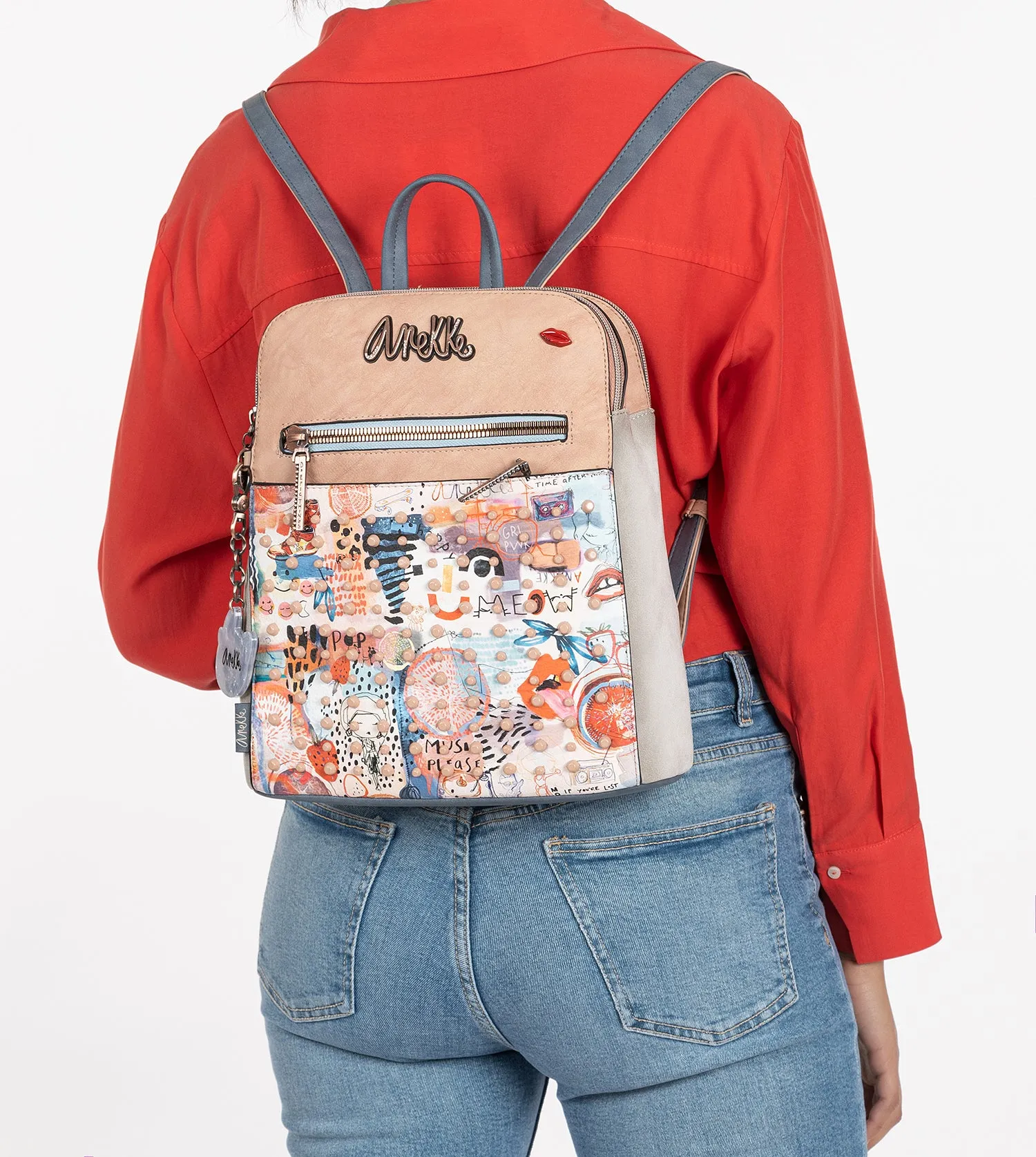 Fancy double compartment backpack