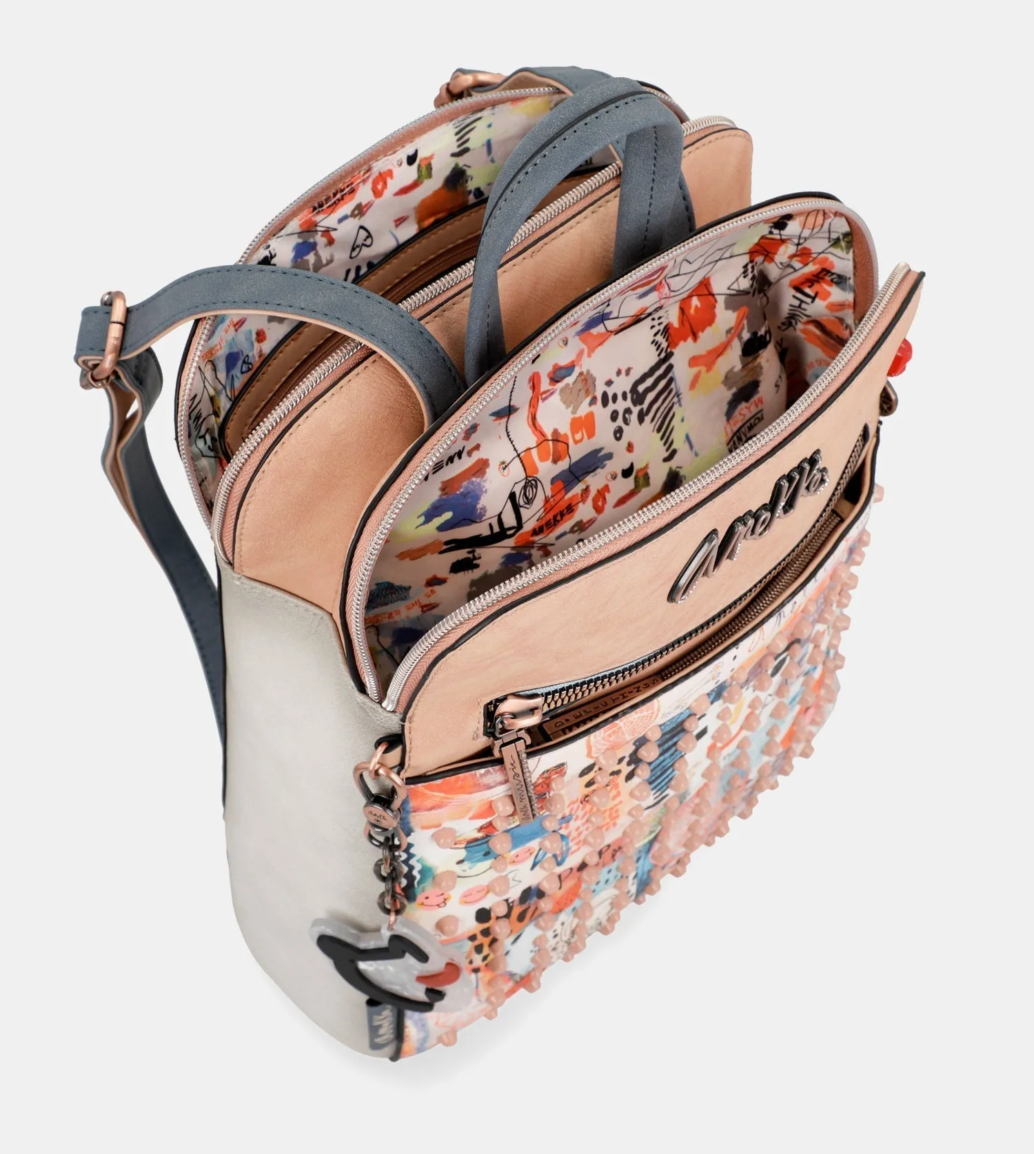 Fancy double compartment backpack