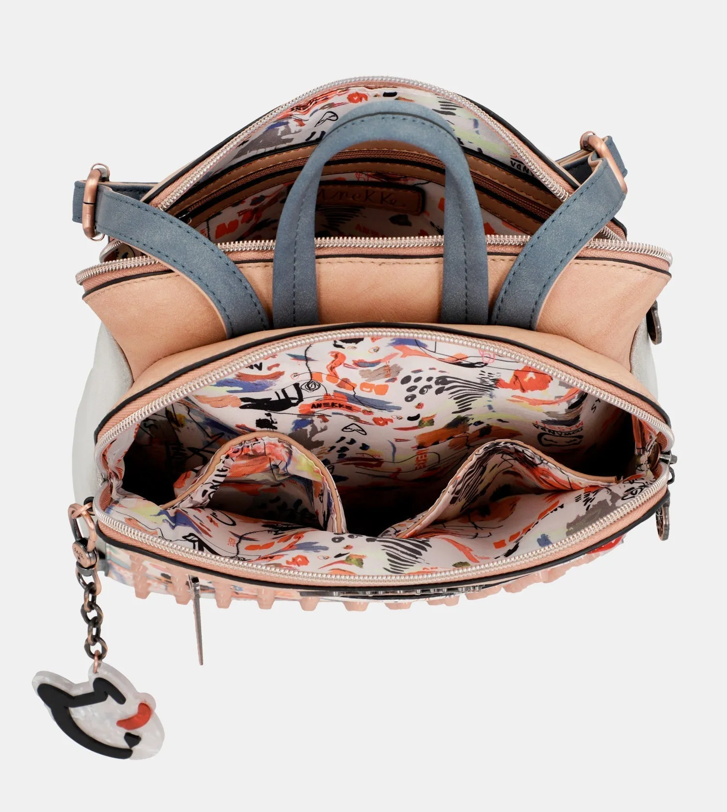 Fancy double compartment backpack