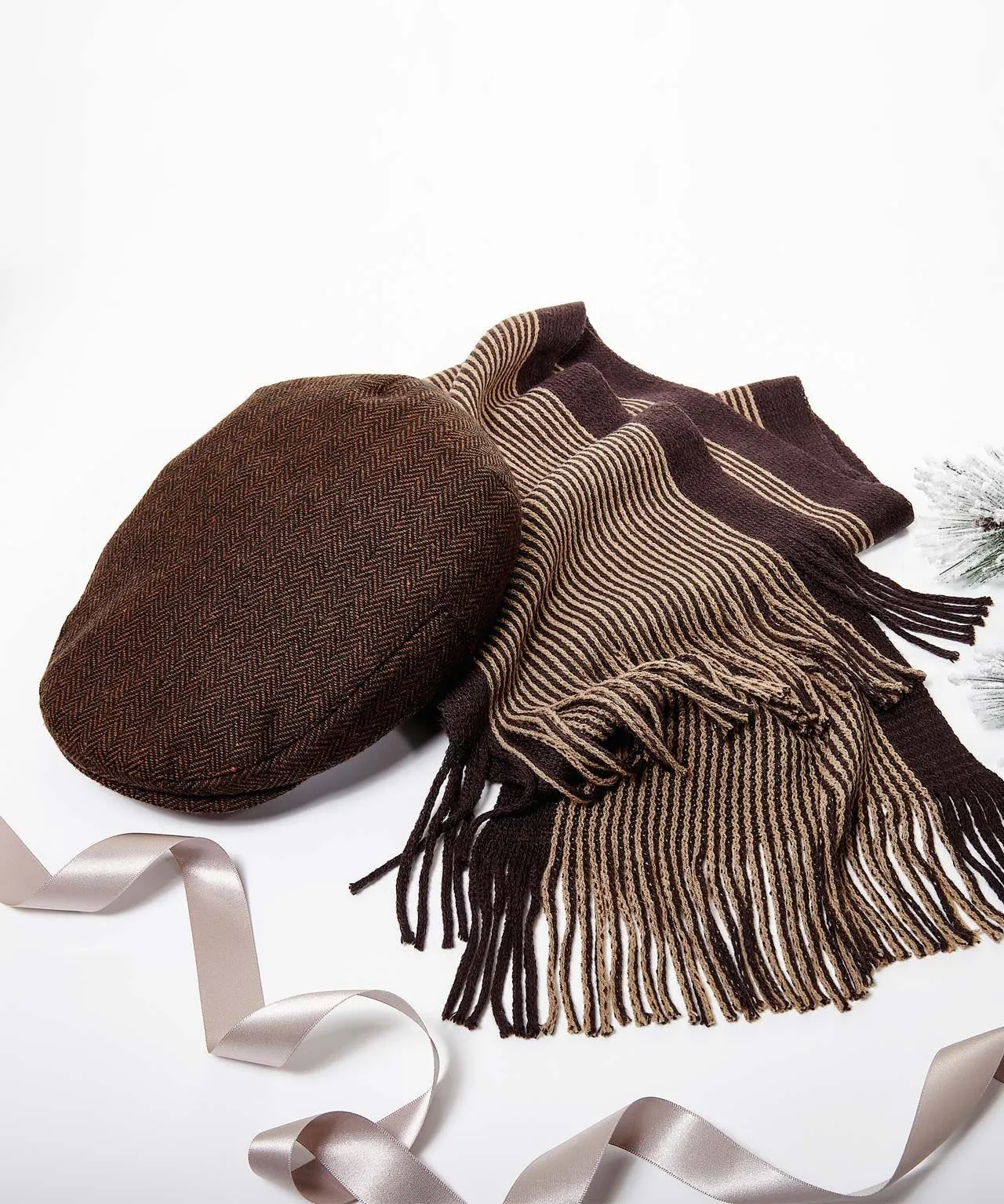 Flat Cap and Scarf Set