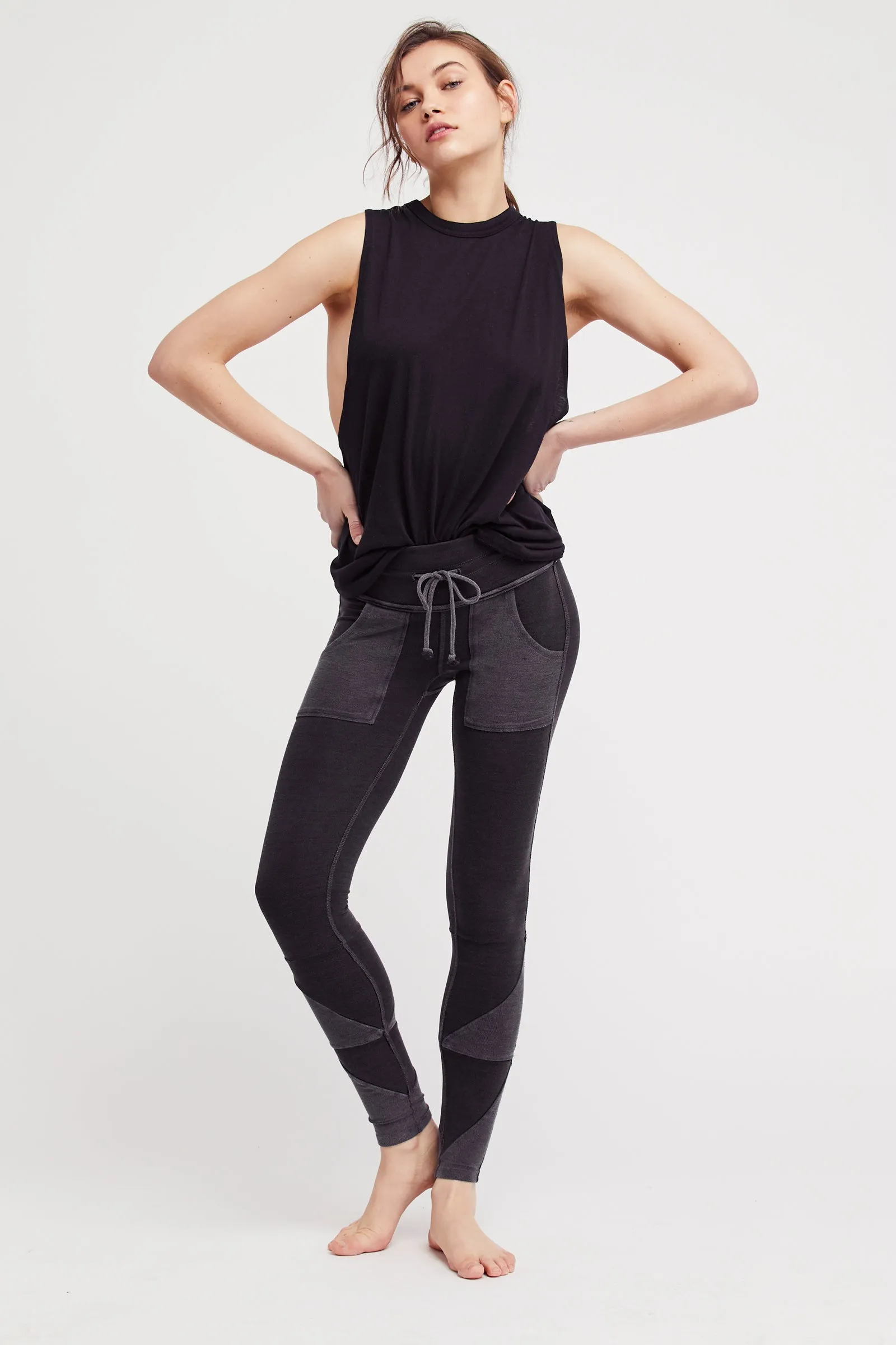 Free People Kyoto Legging - Washed Black