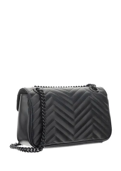 GG Marmont Small Shoulder Bag - Black