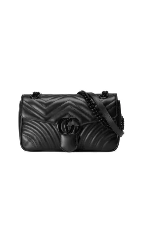 GG Marmont Small Shoulder Bag - Black