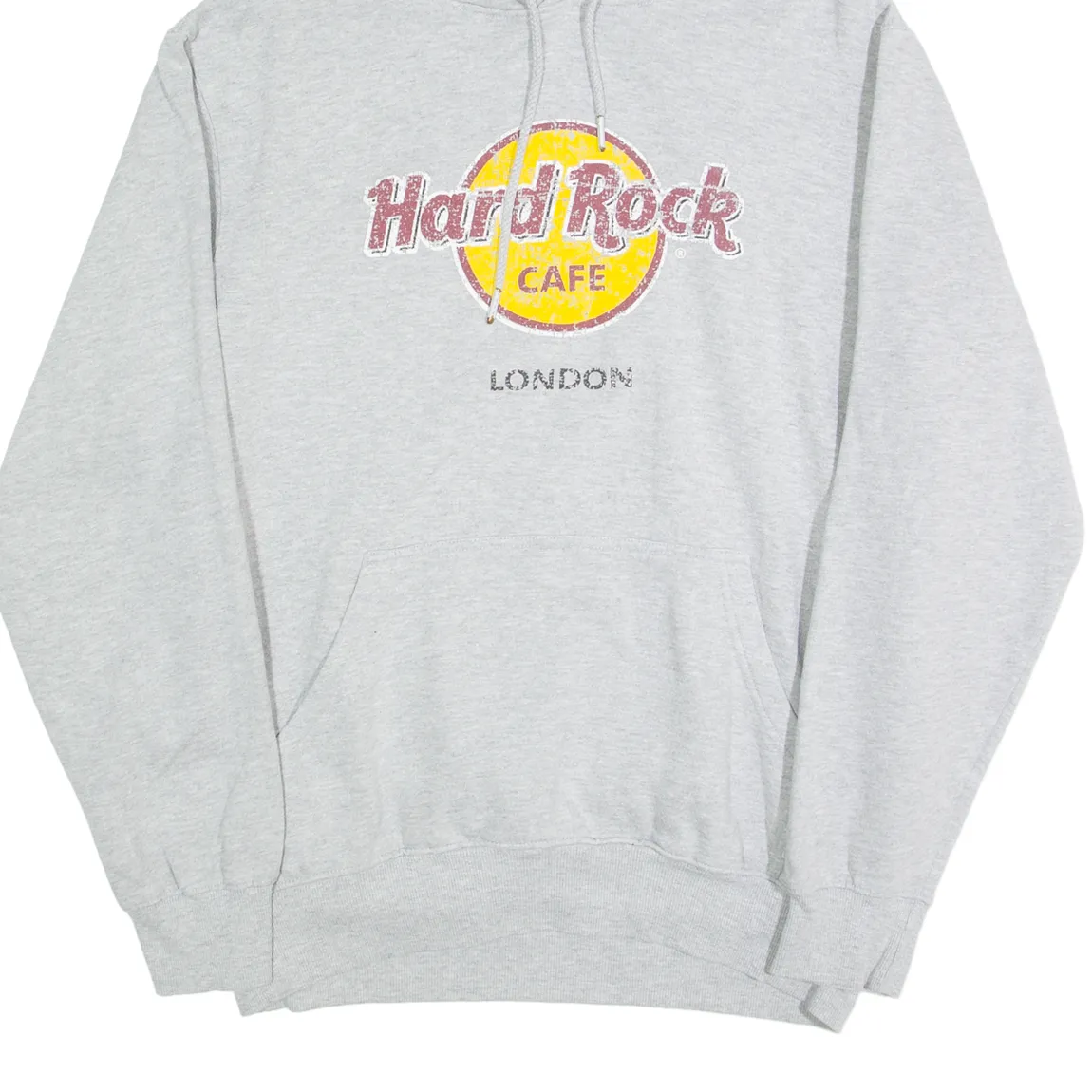 HARD ROCK CAFE London Mens Grey Hoodie L