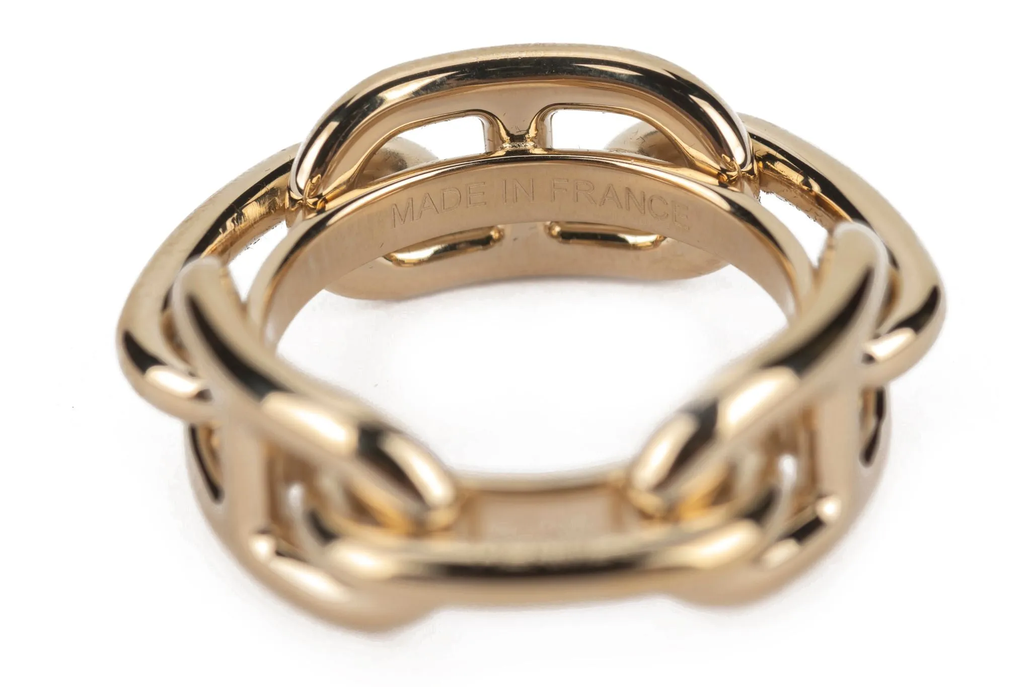 Hermès New Gold Chain d'Ancre Scarf Ring