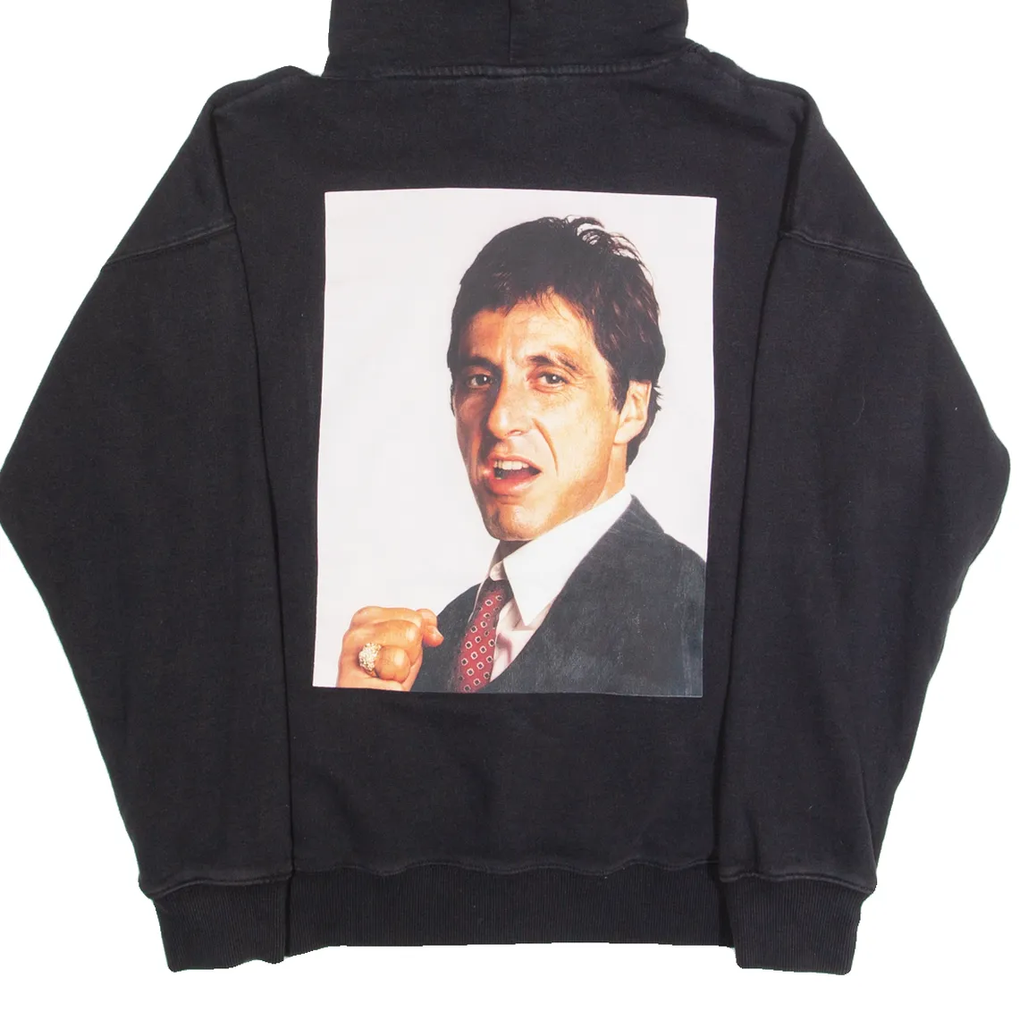 H&M Scarface Oversized Fit Mens Black Hoodie M