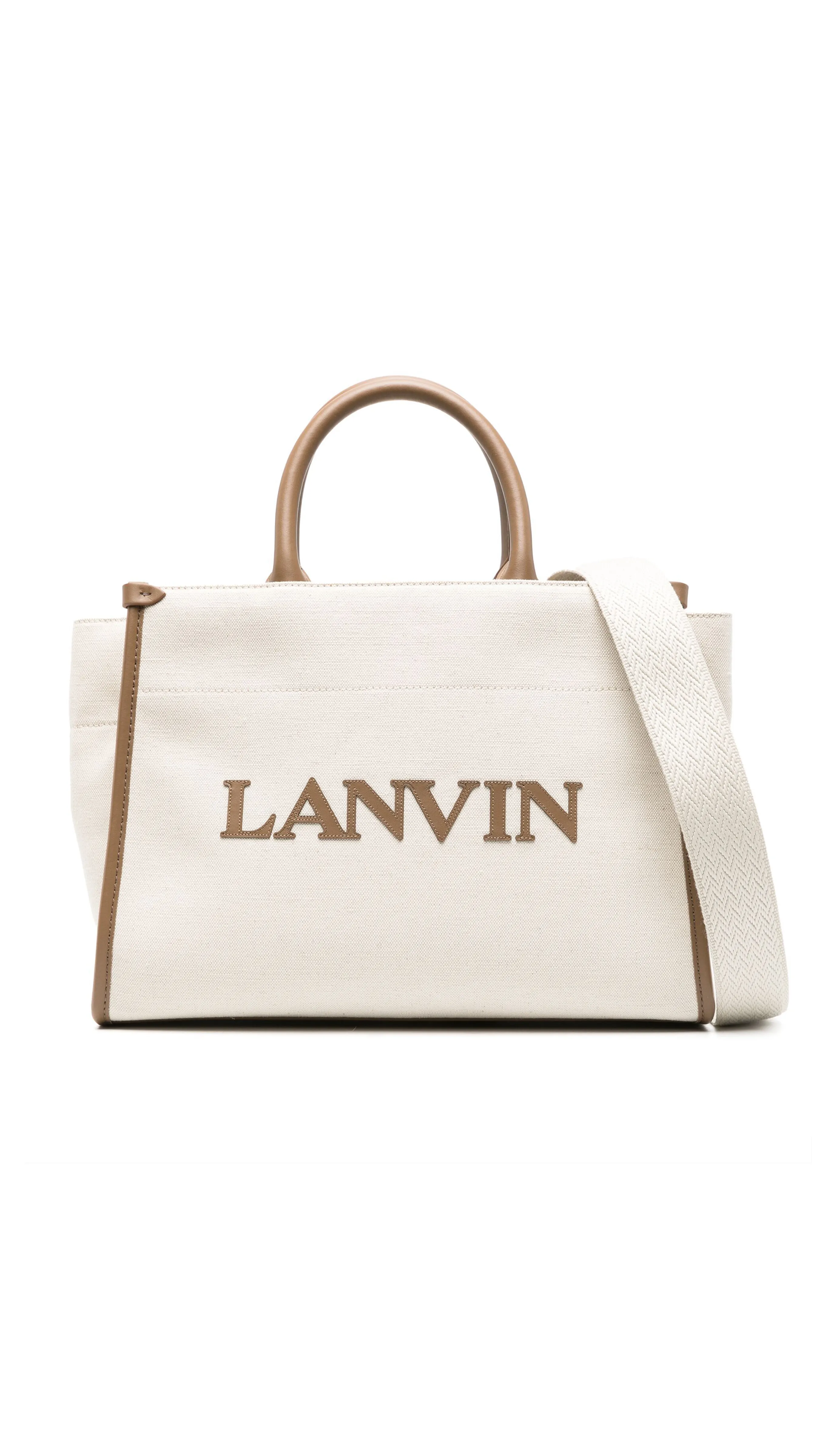 In & Out Small Tote Bag - White/Beige