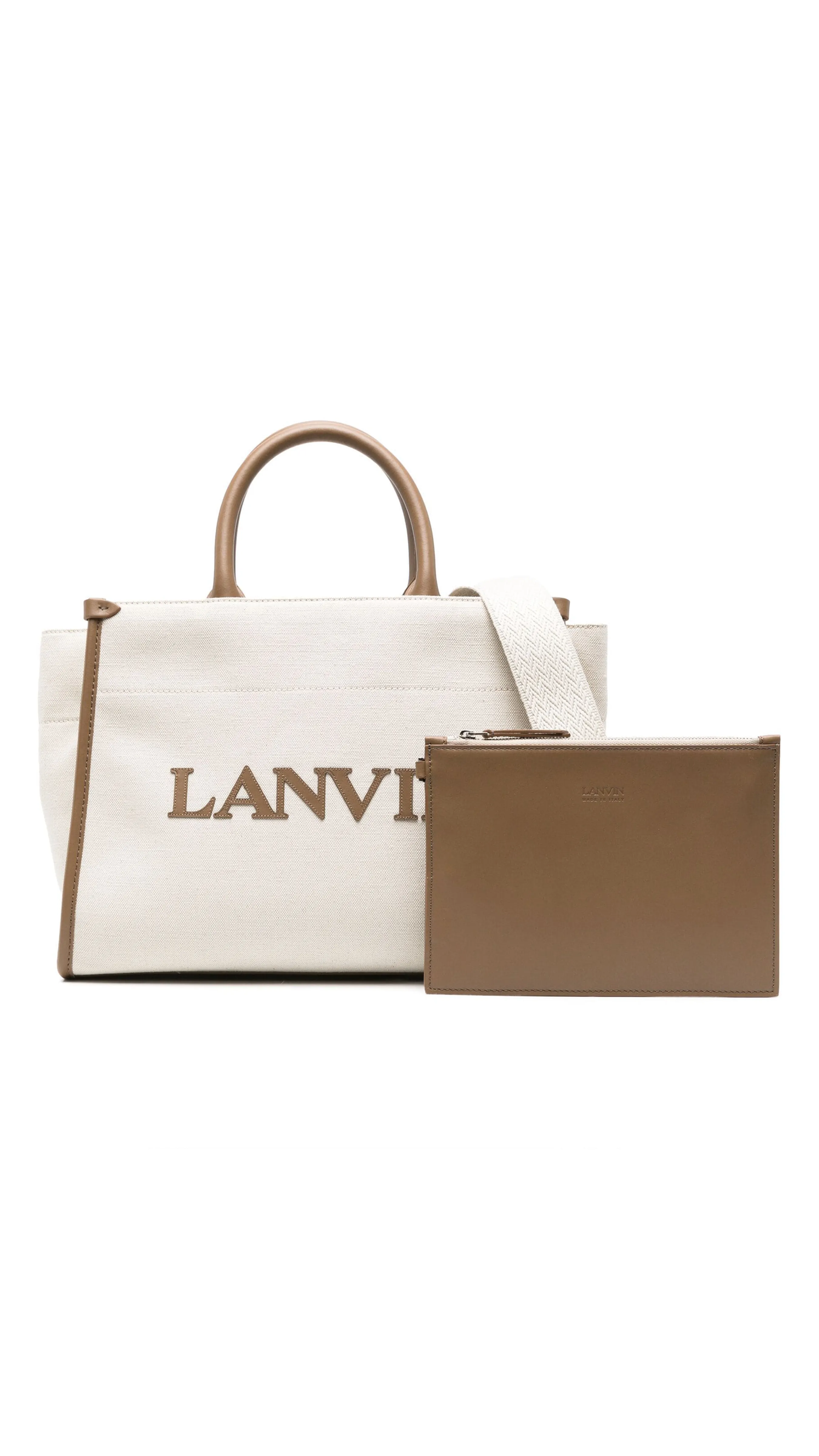 In & Out Small Tote Bag - White/Beige