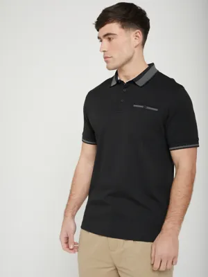 Jon Parka Black Polo Shirt | Men | George at ASDA