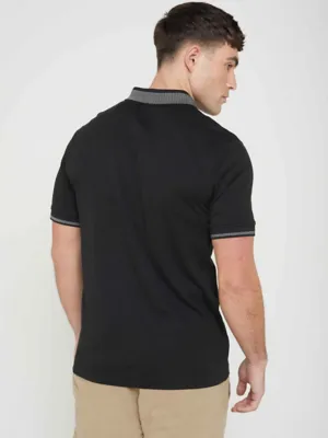 Jon Parka Black Polo Shirt | Men | George at ASDA