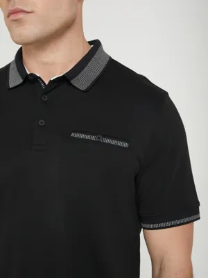 Jon Parka Black Polo Shirt | Men | George at ASDA