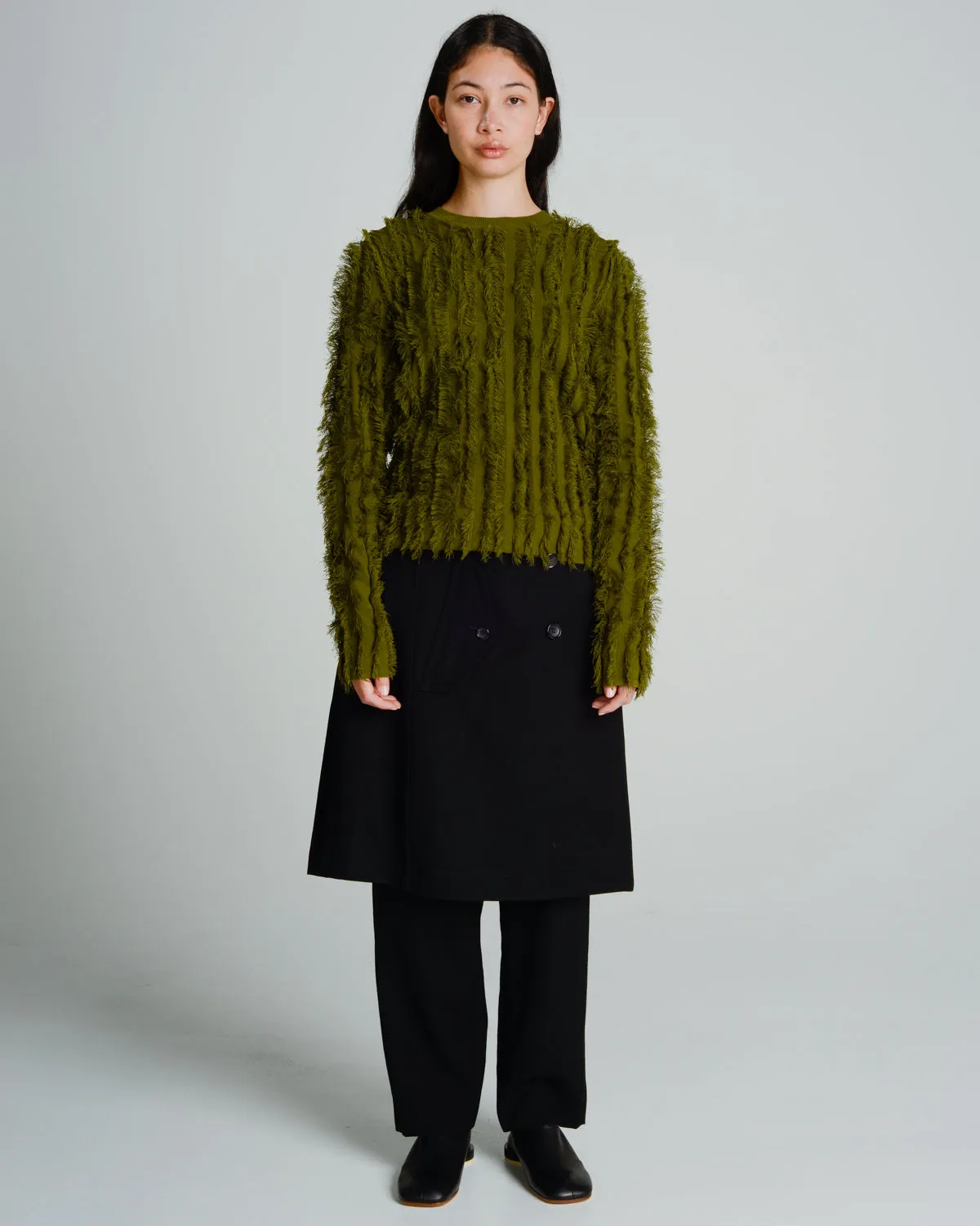 Karrie Moss Fringed Sweater