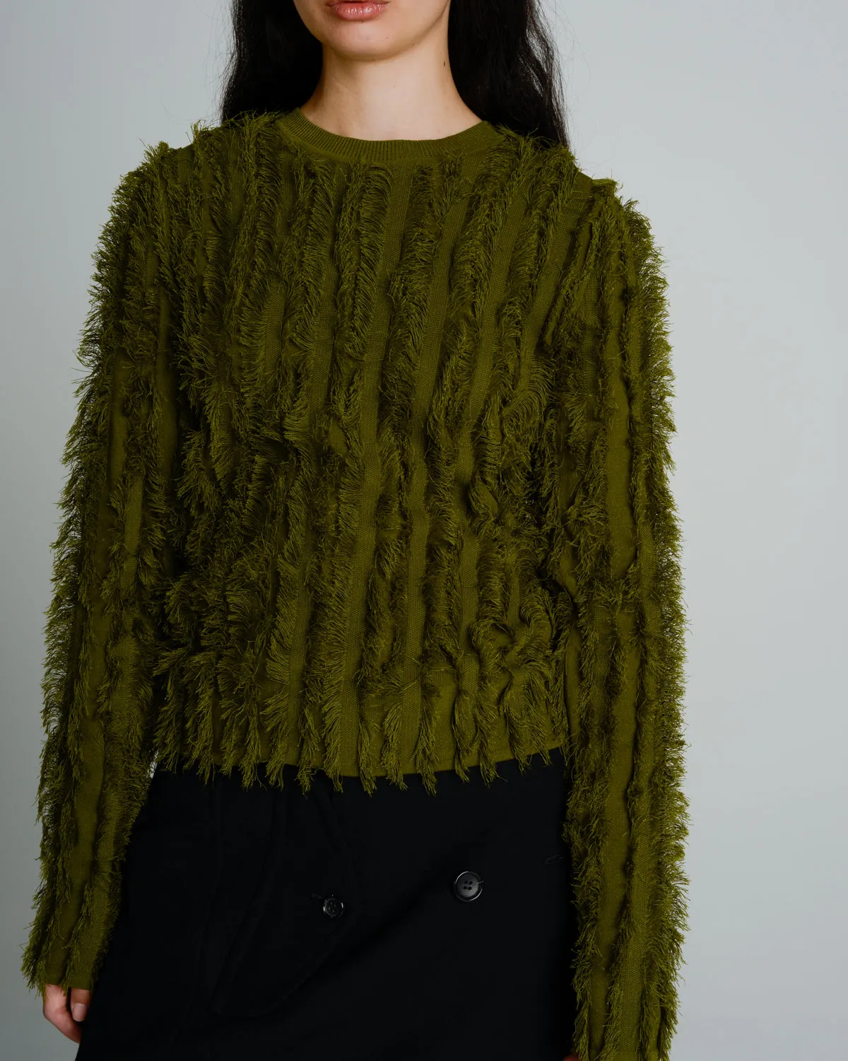 Karrie Moss Fringed Sweater