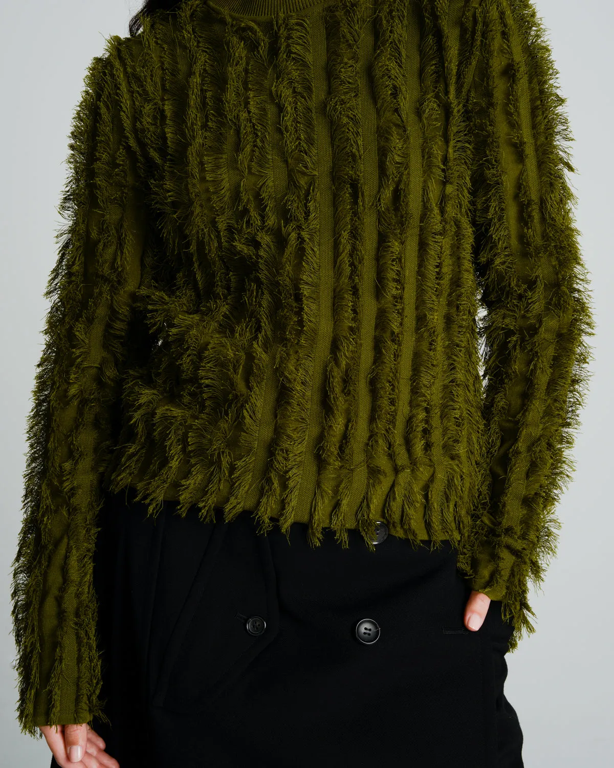 Karrie Moss Fringed Sweater