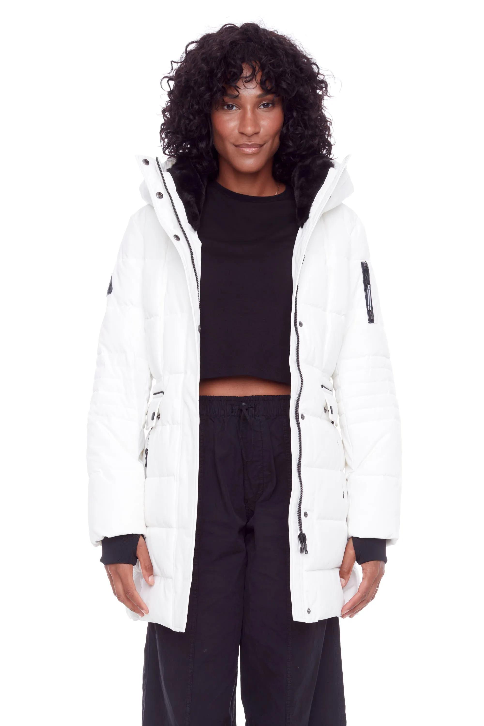 KOOTNEY | WOMEN'S VEGAN DOWN (RECYCLED) MID-LENGTH PARKA, CLOUD