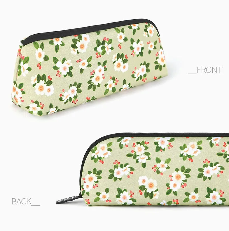 Light Green Graphic Pencil Cases Stationery Zipper School 19cm Office Cosmetics Pouches Artists Designer Prints Gifts Bags Purse