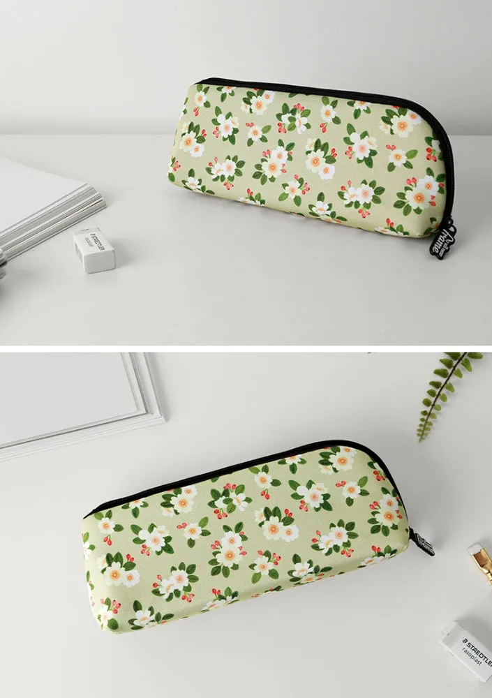 Light Green Graphic Pencil Cases Stationery Zipper School 19cm Office Cosmetics Pouches Artists Designer Prints Gifts Bags Purse