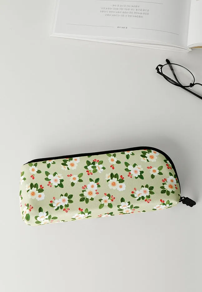 Light Green Graphic Pencil Cases Stationery Zipper School 19cm Office Cosmetics Pouches Artists Designer Prints Gifts Bags Purse