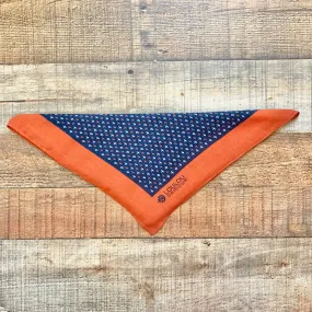 LouLou Damour Rust/Navy Pattern Handkerchief Scarf