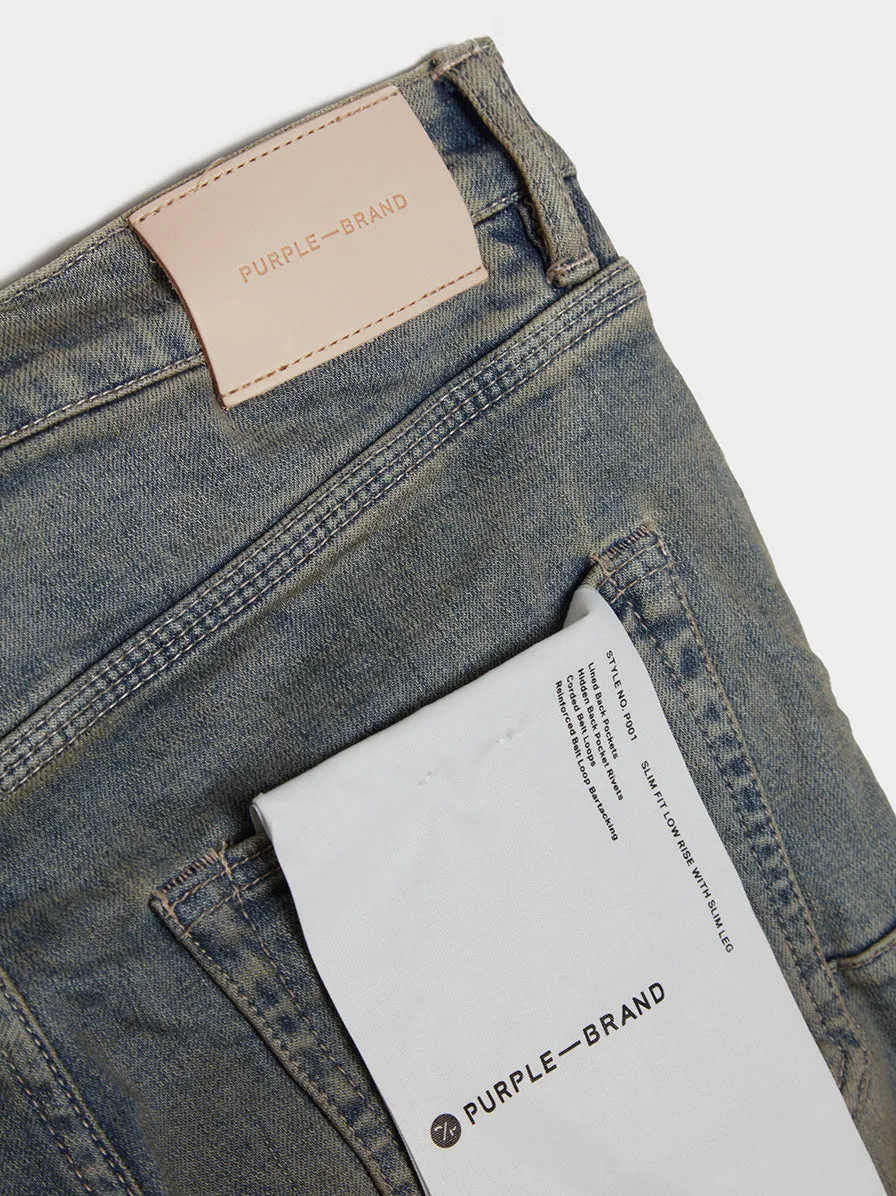 Low Rise Slim Leg Jean, Vintage Indigo Faded Gray Overdye