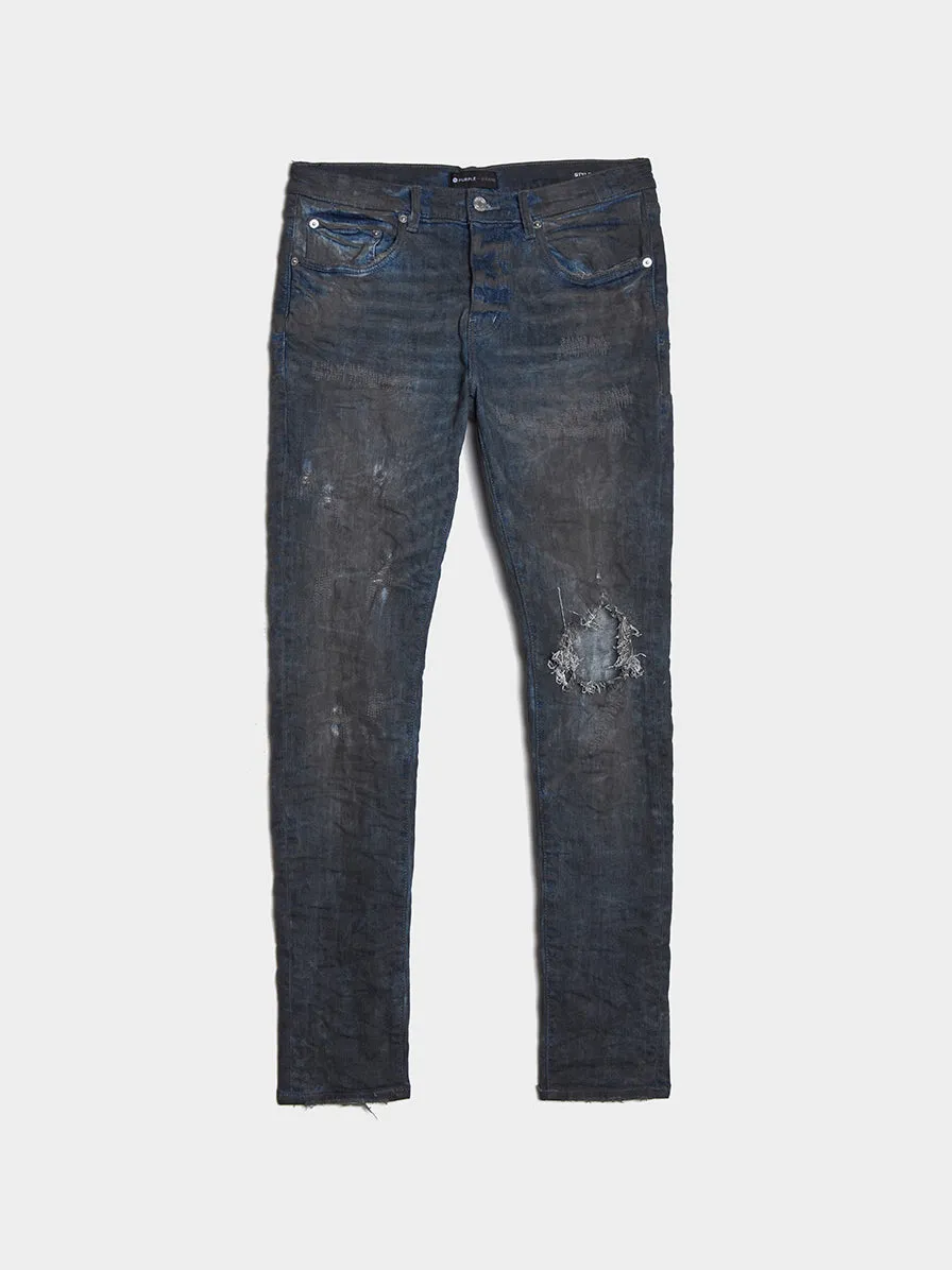 Low Rise Slim Leg Jean, Waxed Mechanic Indigo Blowout