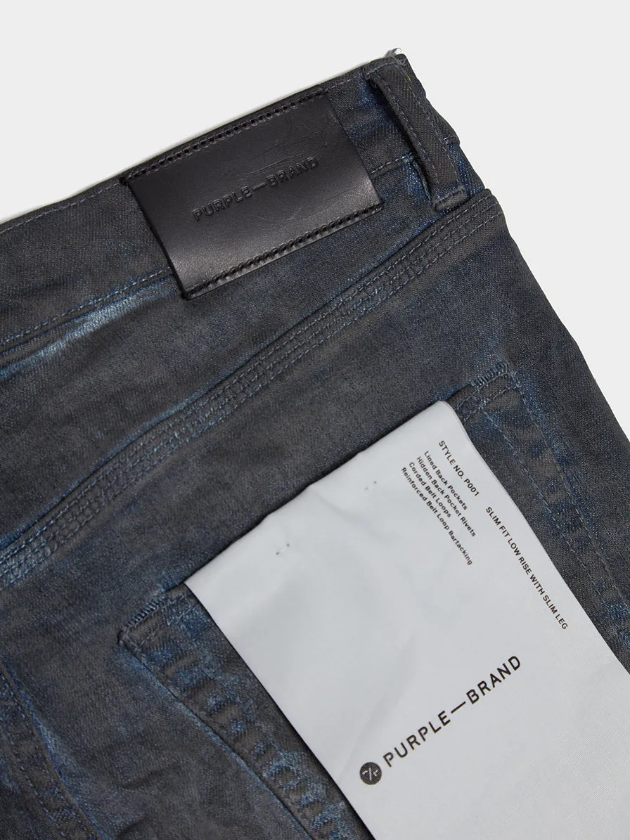 Low Rise Slim Leg Jean, Waxed Mechanic Indigo Blowout