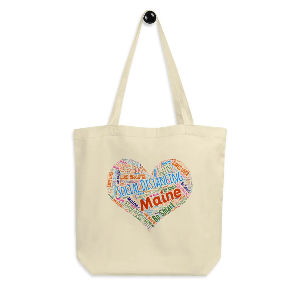 Maine - Social Distancing Tote Bag - Eco Friendly