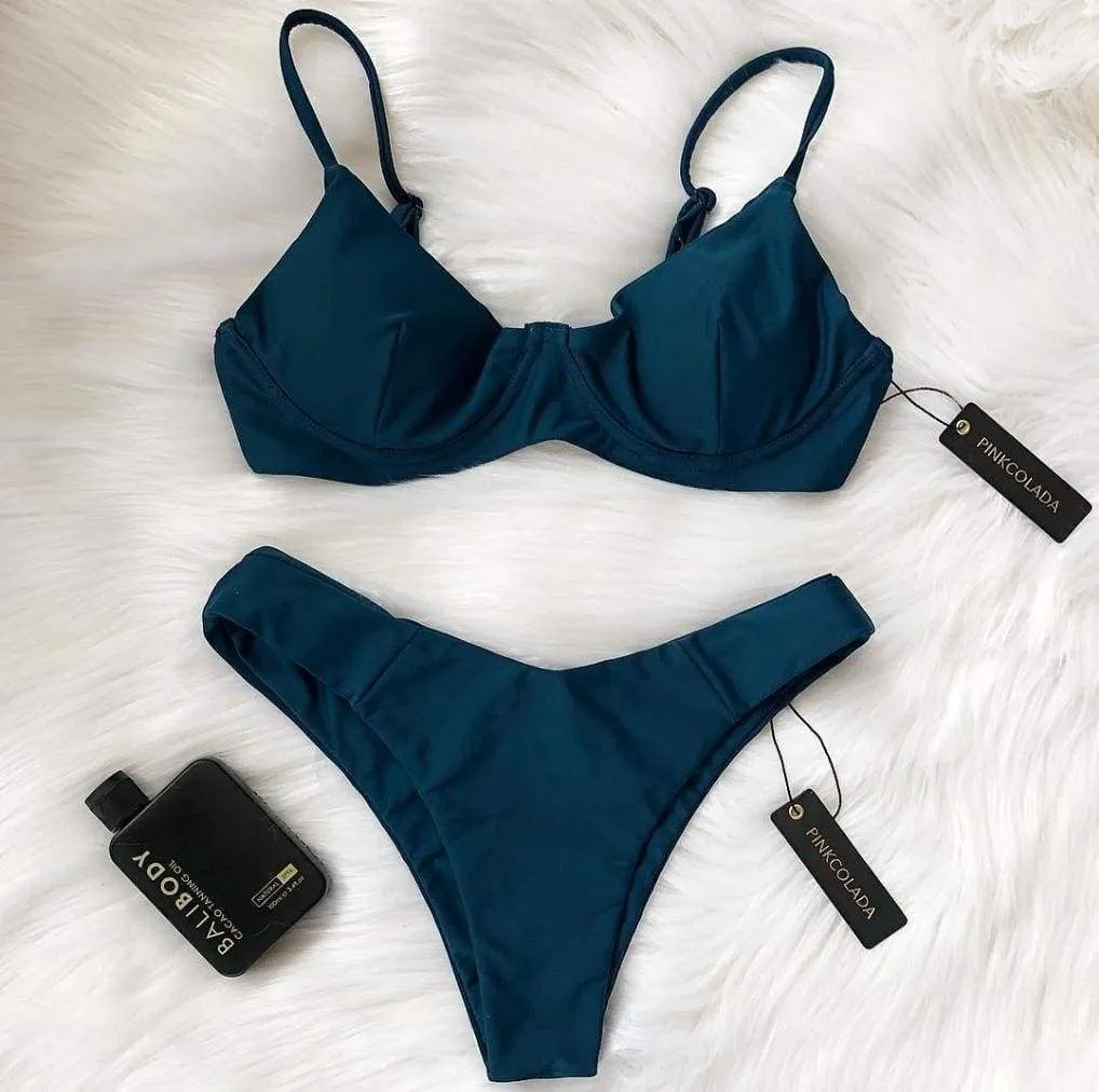 MALDIVES BIKINI BOTTOMS IN MIDNIGHT TEAL