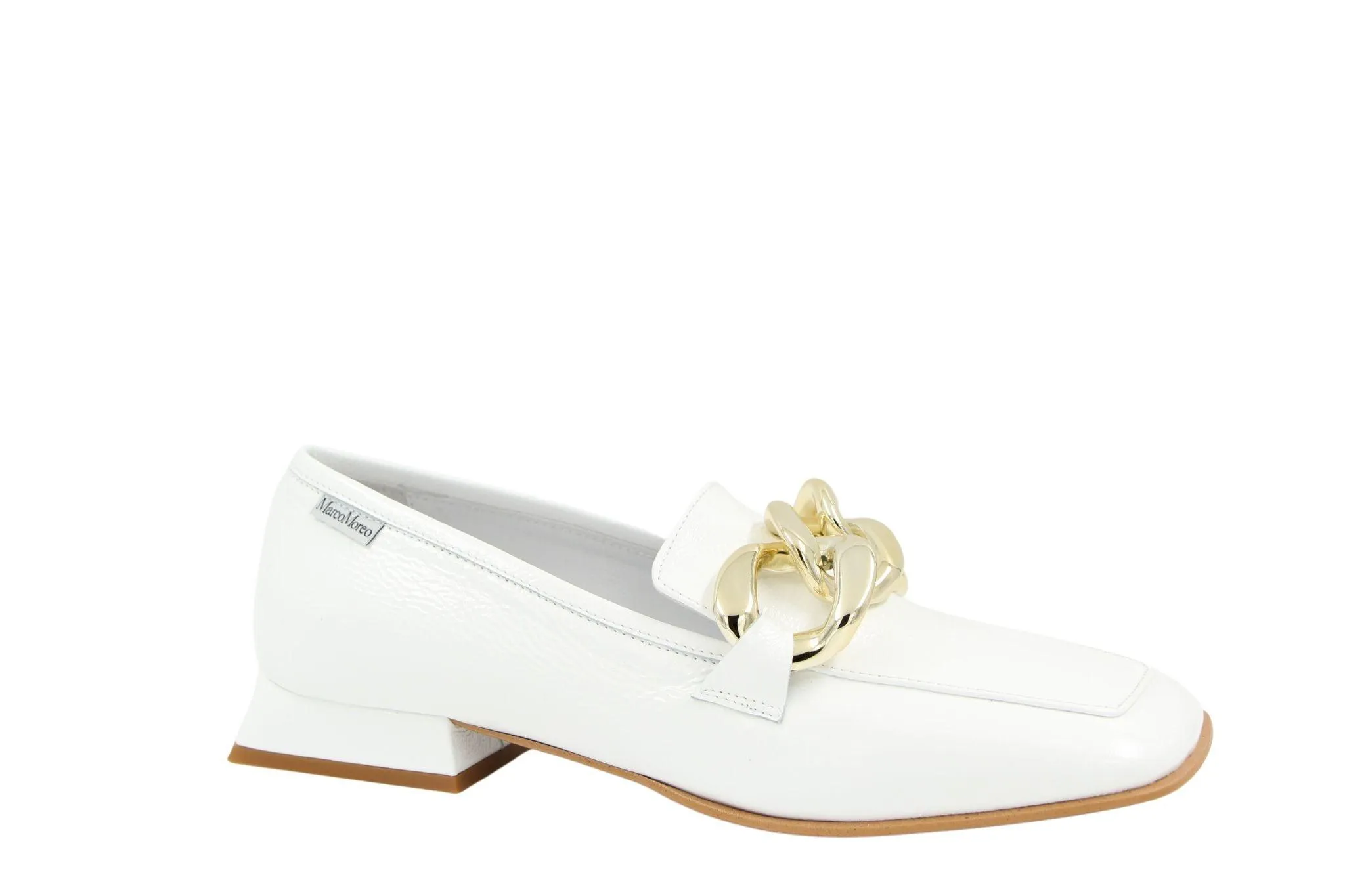 MARCO MOREO  White  Patent  Loafer B1120