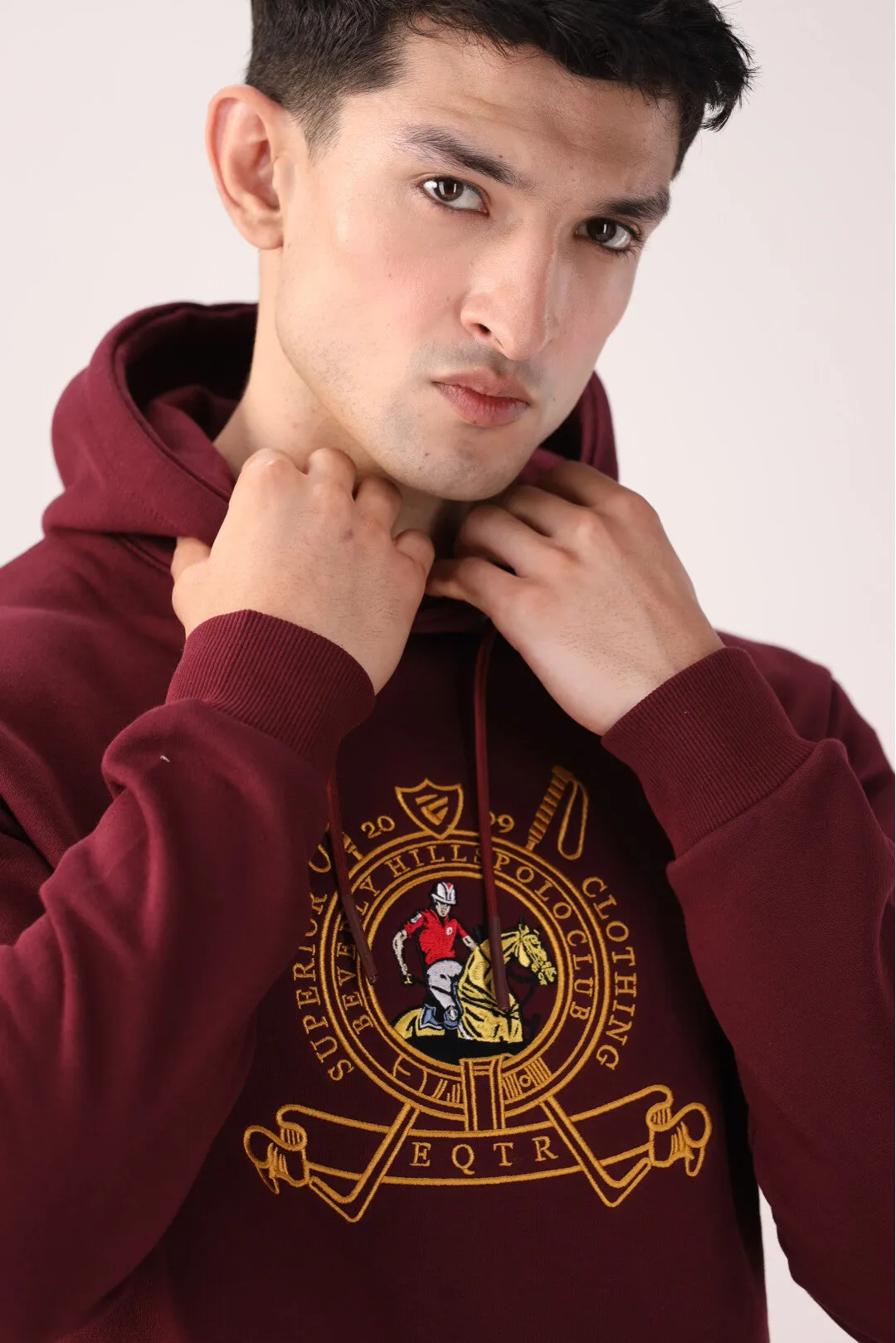 Maroon Graphic Fleece Hoodie