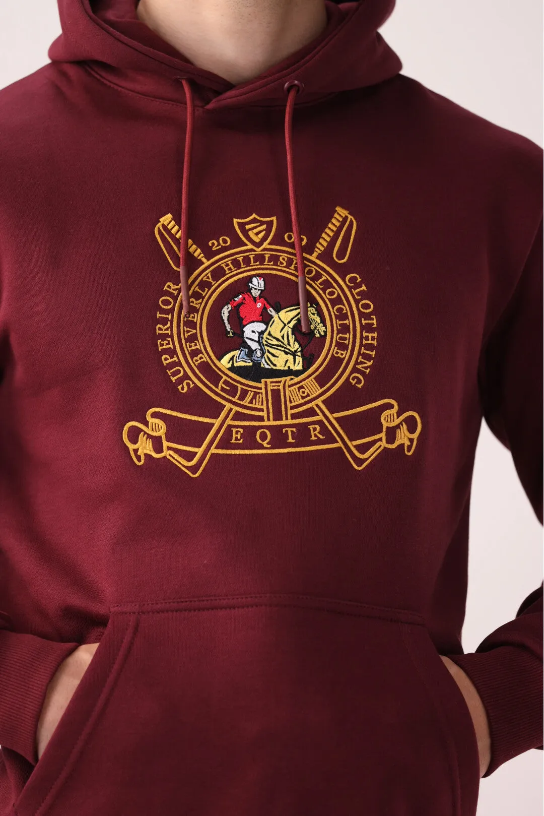 Maroon Graphic Fleece Hoodie