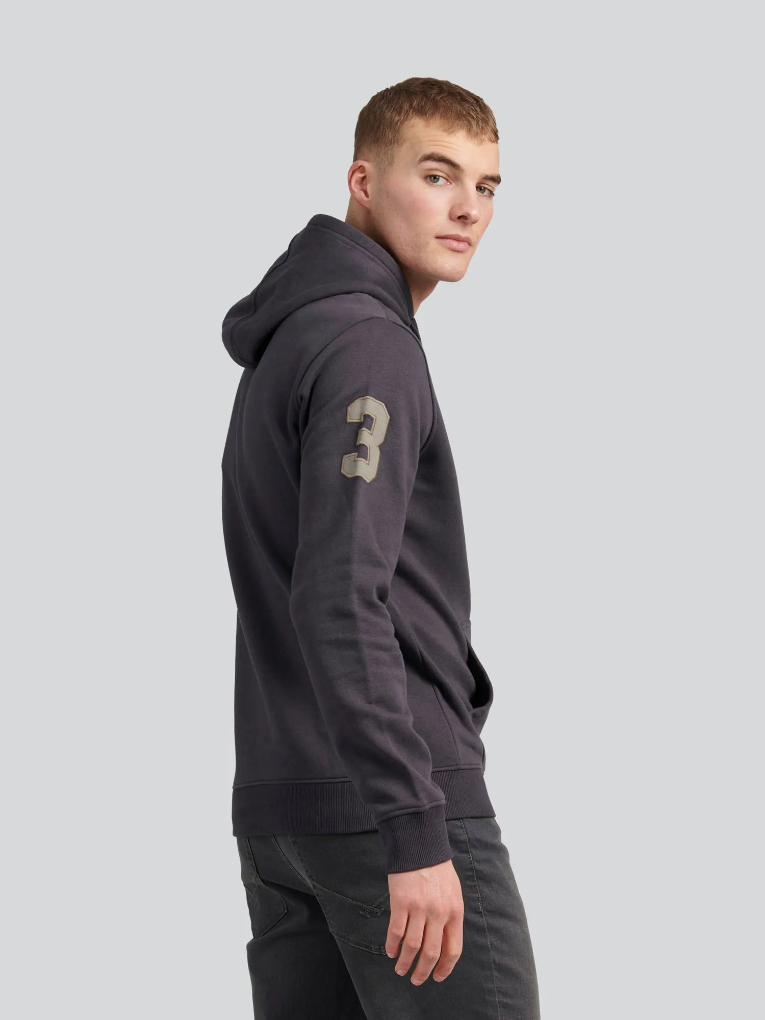 Mens Player 3 Hoodie in Ebony