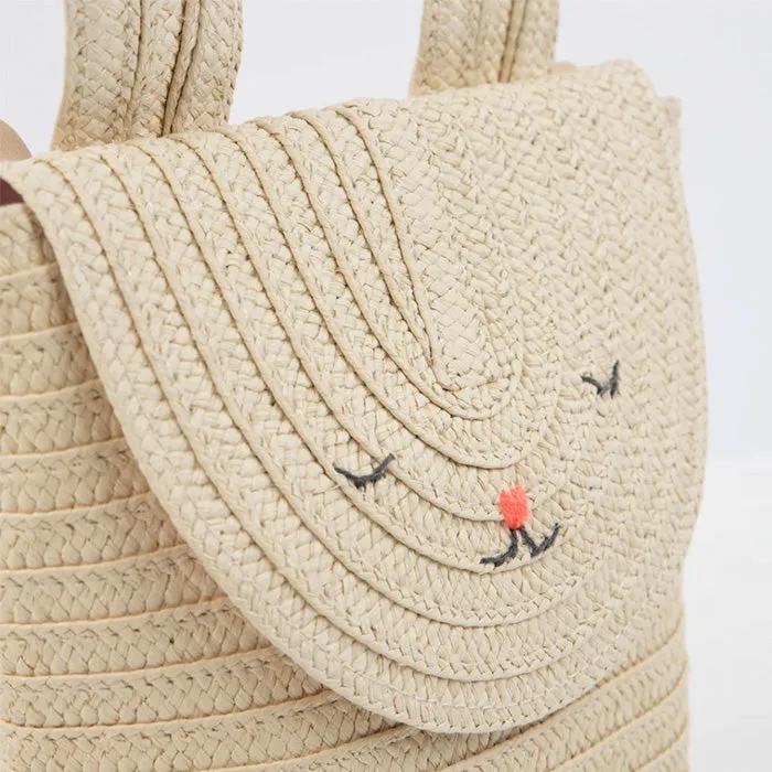 Meri Meri Raffia Bunny Backpack