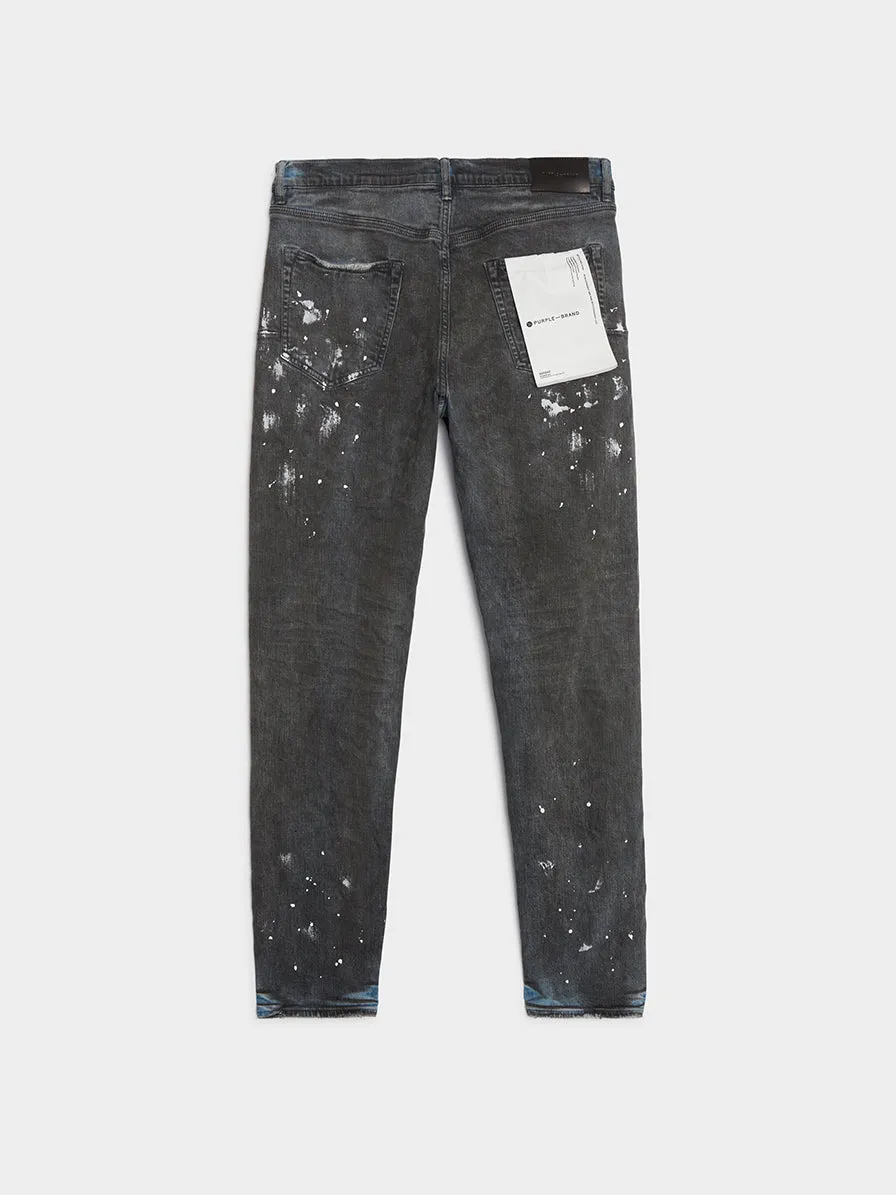 Mid Rise Straight Panters Waxed Jean, Light Indigo