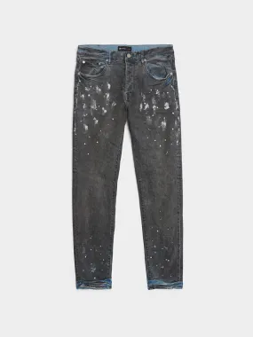 Mid Rise Straight Panters Waxed Jean, Light Indigo