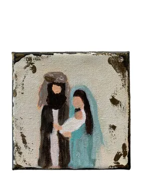 Minimalist Rustic Nativity Mini Painting