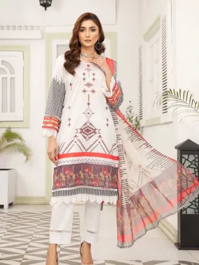 Mishkal by Al-Kareem Fabrics Printed Lawn Unstitched 3Pc Suit D-04