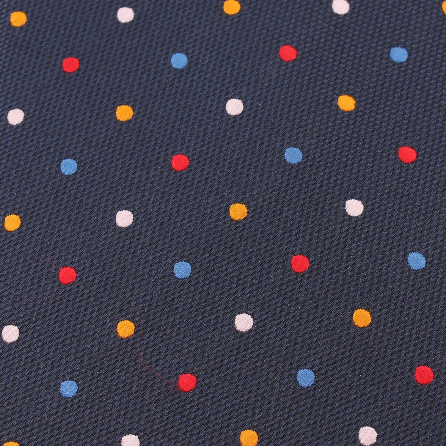 Navy Blue with Confetti Polka Dots Skinny Tie