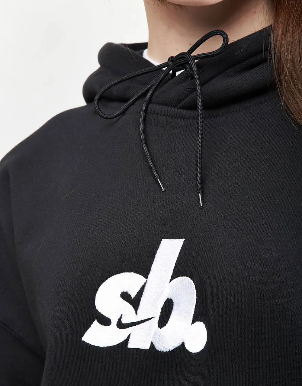 Nike SB Embroidered Pullover Hoodie - Black/White