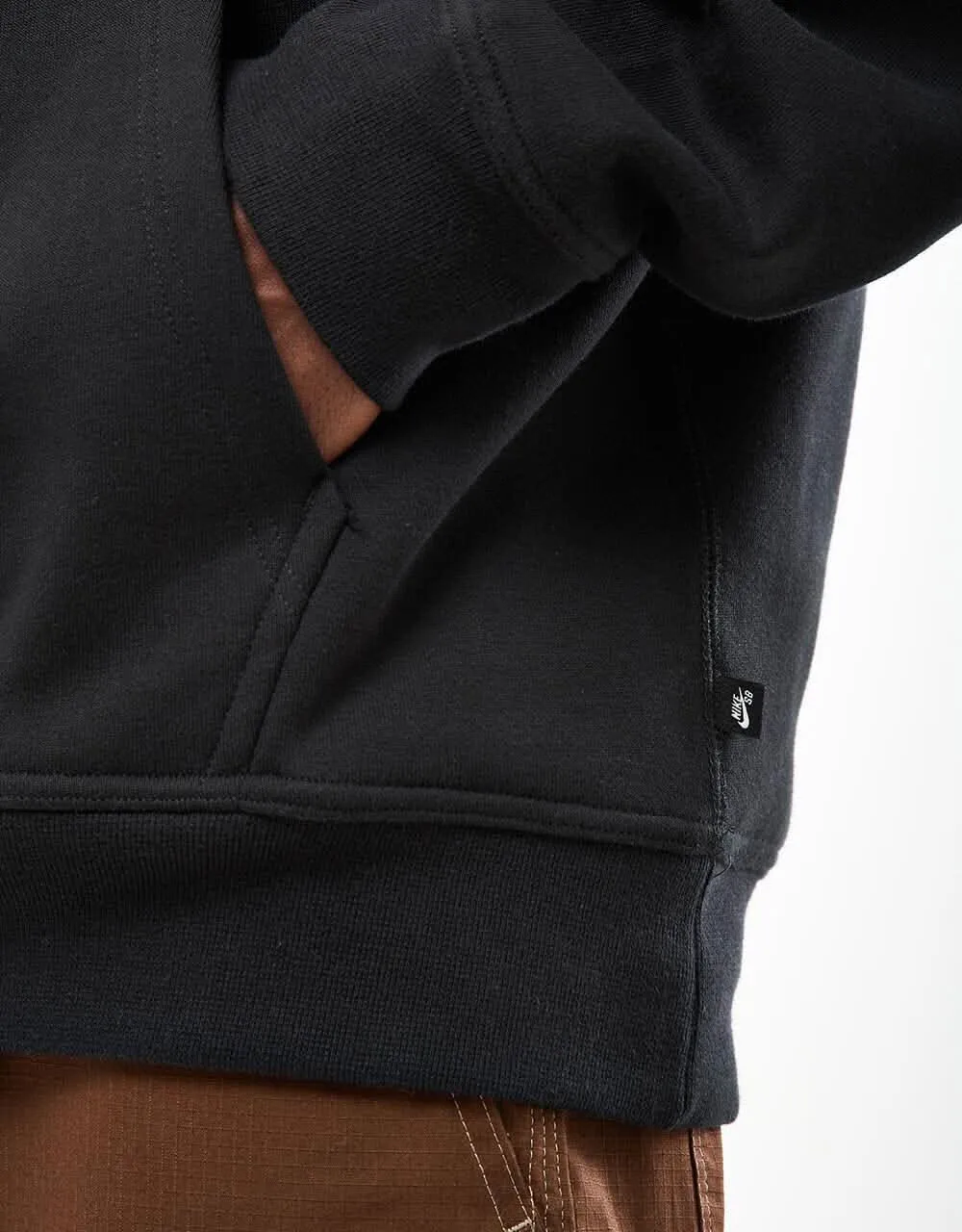 Nike SB Embroidered Pullover Hoodie - Black/White