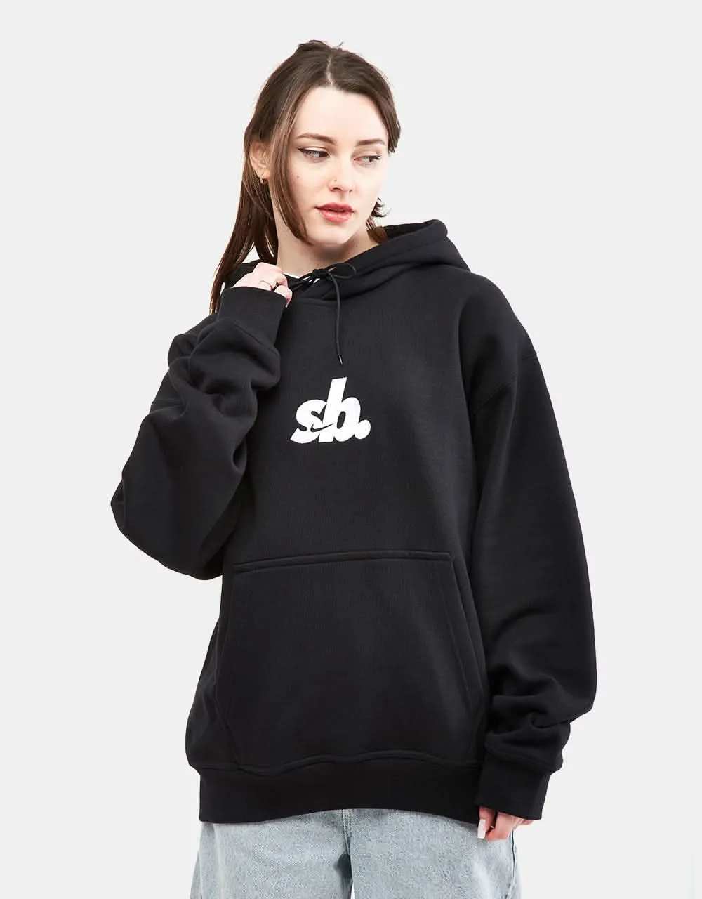 Nike SB Embroidered Pullover Hoodie - Black/White