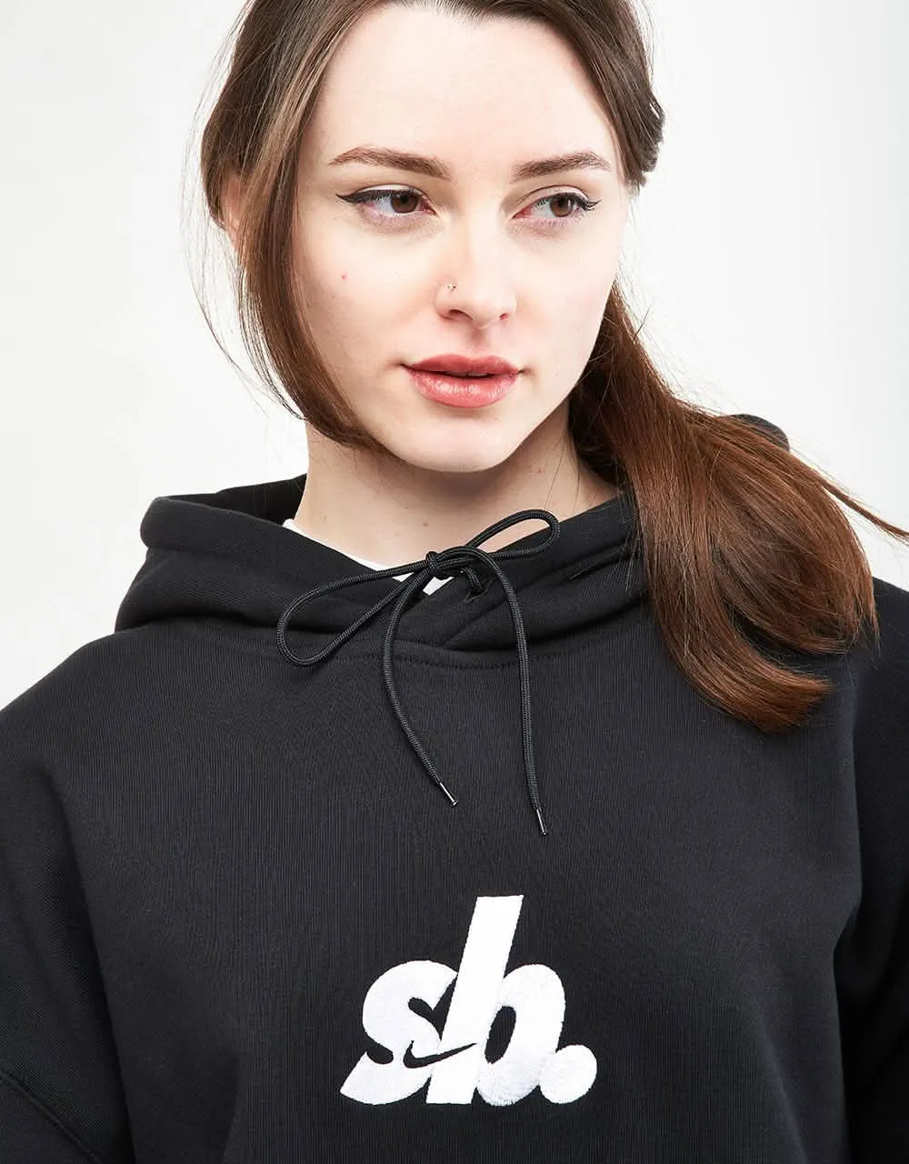 Nike SB Embroidered Pullover Hoodie - Black/White