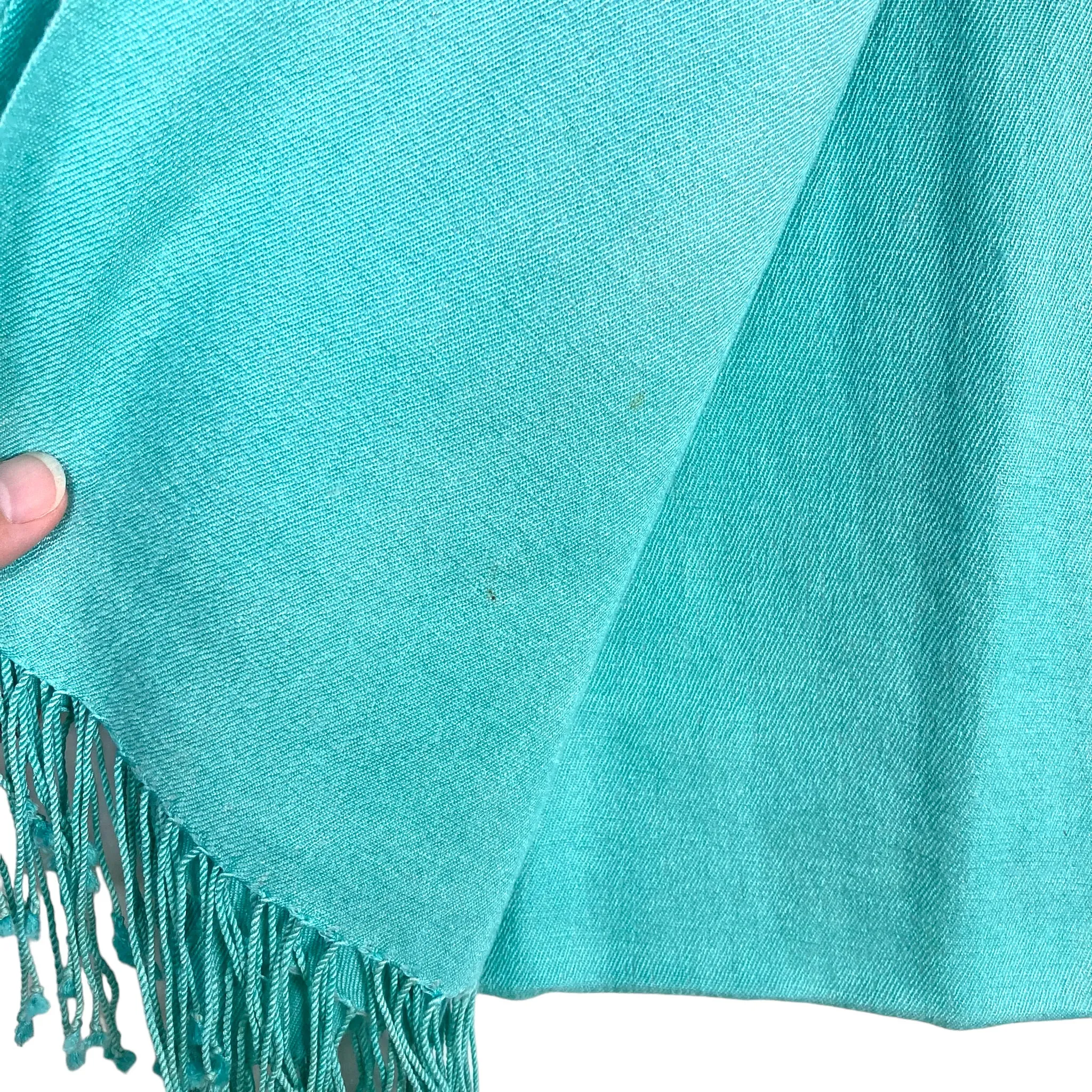 No Brand Mint Green Tassel Fringe Scarf (see notes)