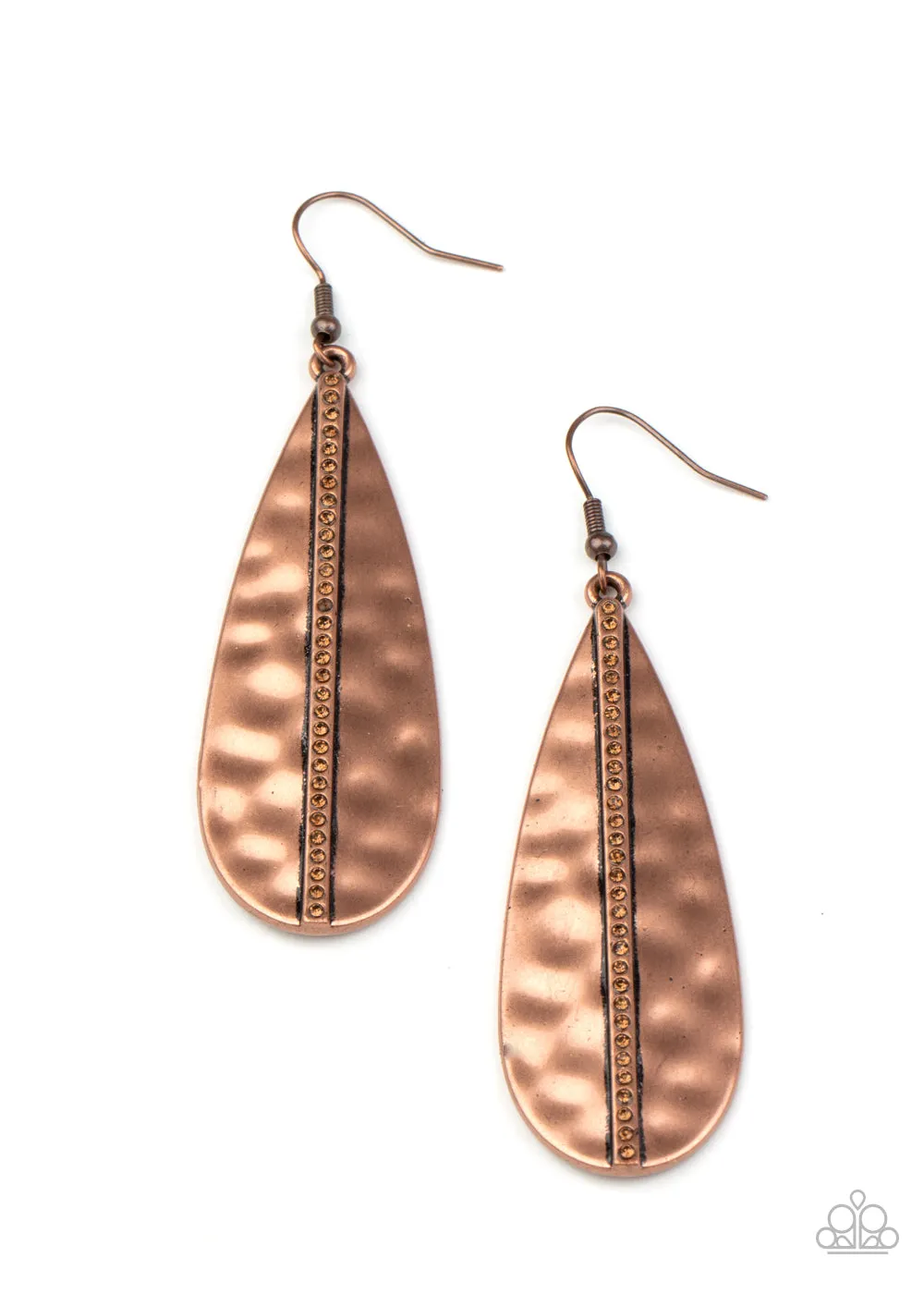 Paparazzi Accessories - On The Up and UPSCALE - Copper Earrings