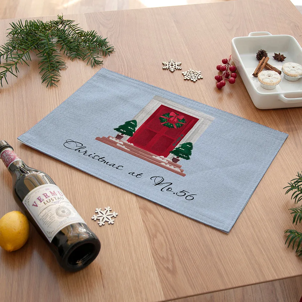 Personalised Christmas Front Door Placemat