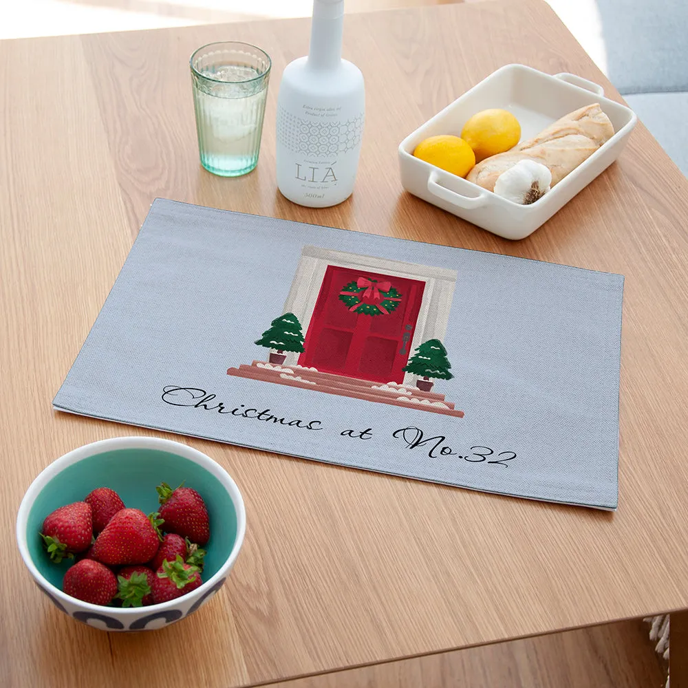 Personalised Christmas Front Door Placemat