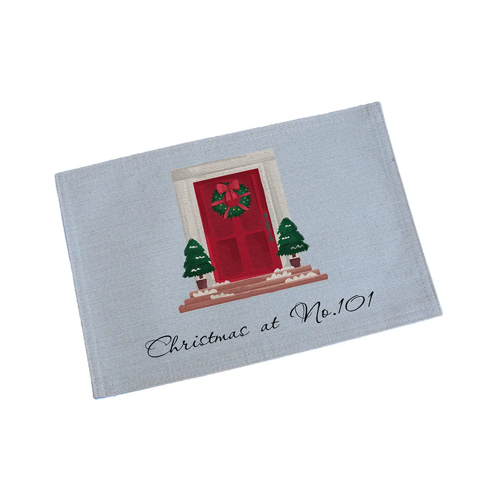 Personalised Christmas Front Door Placemat