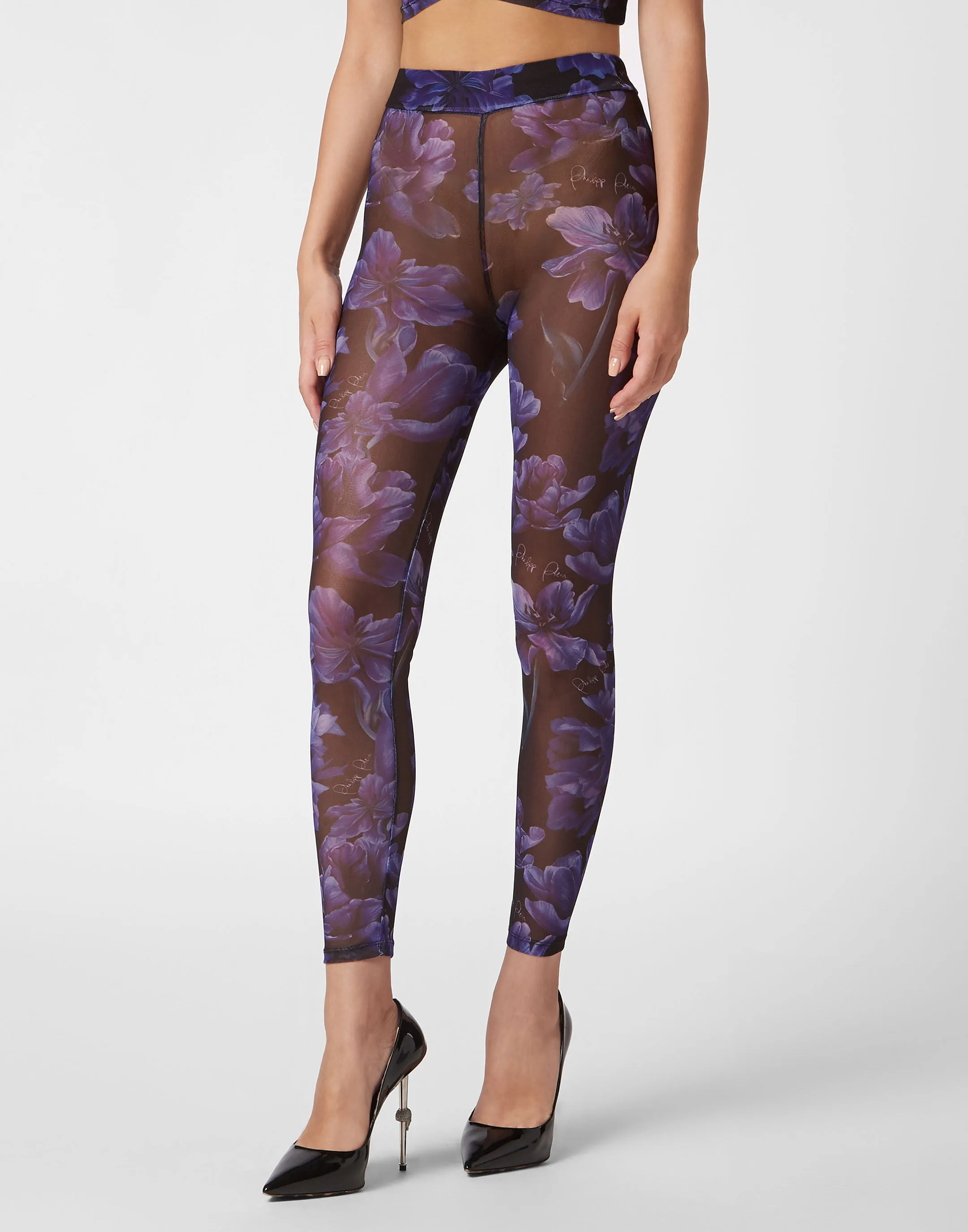 PHILIPP PLEIN Leggings Flowers